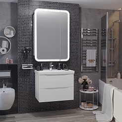 Opadiris Мебель для ванной Элеганс 70 подвесная белая матовая – фотография-2